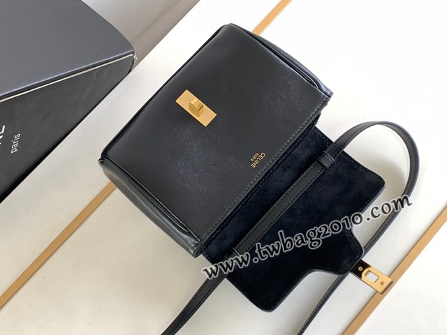 Celine專櫃23s春季新品SOFT16迷你光滑牛皮革手袋 賽琳單肩斜挎全皮女包 sldj2385